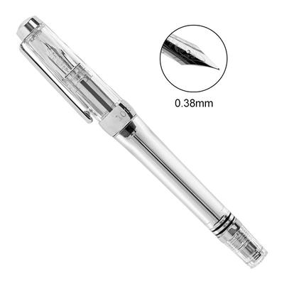 Wing Sung 3013 Vacuum Fountain Pen Resin Transparent Quality EF/F Nib