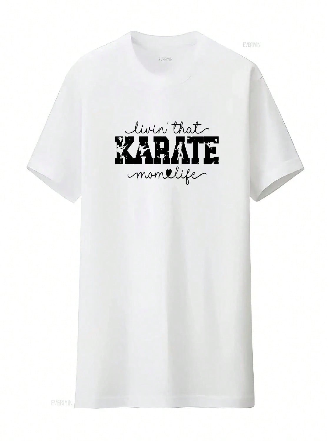 Karate Mom T Shirt Cheer Sports S Mommy Birthday Appreciation Living That Life Crewneck For Her Vintage Washed Stylish S разноцветный