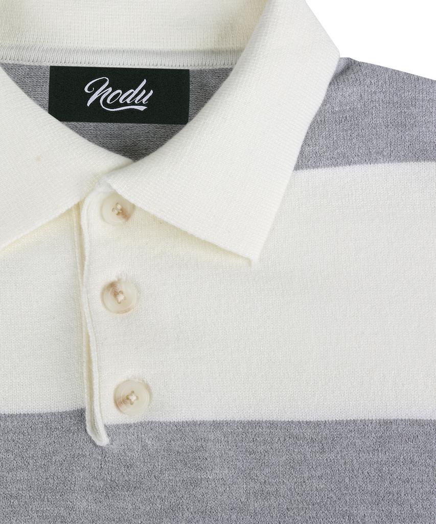 NODU Rugby Stripe Soft Knit [Gray]