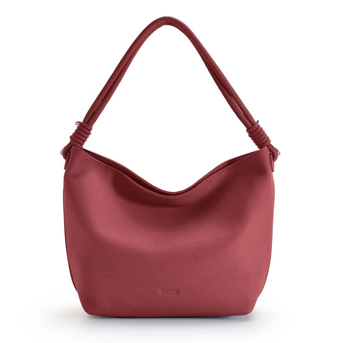 

Barcos Genuine Soft Shrink Leather Handle Design Hobo One Bordeaux Bag, Women s, Size,