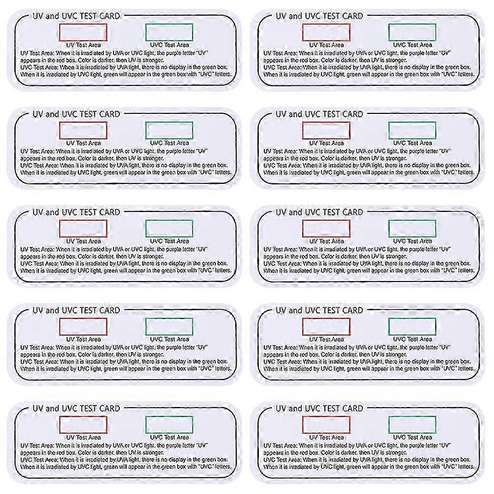 10Pcs Indoor UVC Testing Cards Daily Use UV Light Test Cards Disinfection Cabinet Test Cards
