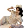 Ice silk pajamas women's summer thin sweet princess short-sleeved pants Internet celebrities ins wind silk loungewear two-piece set