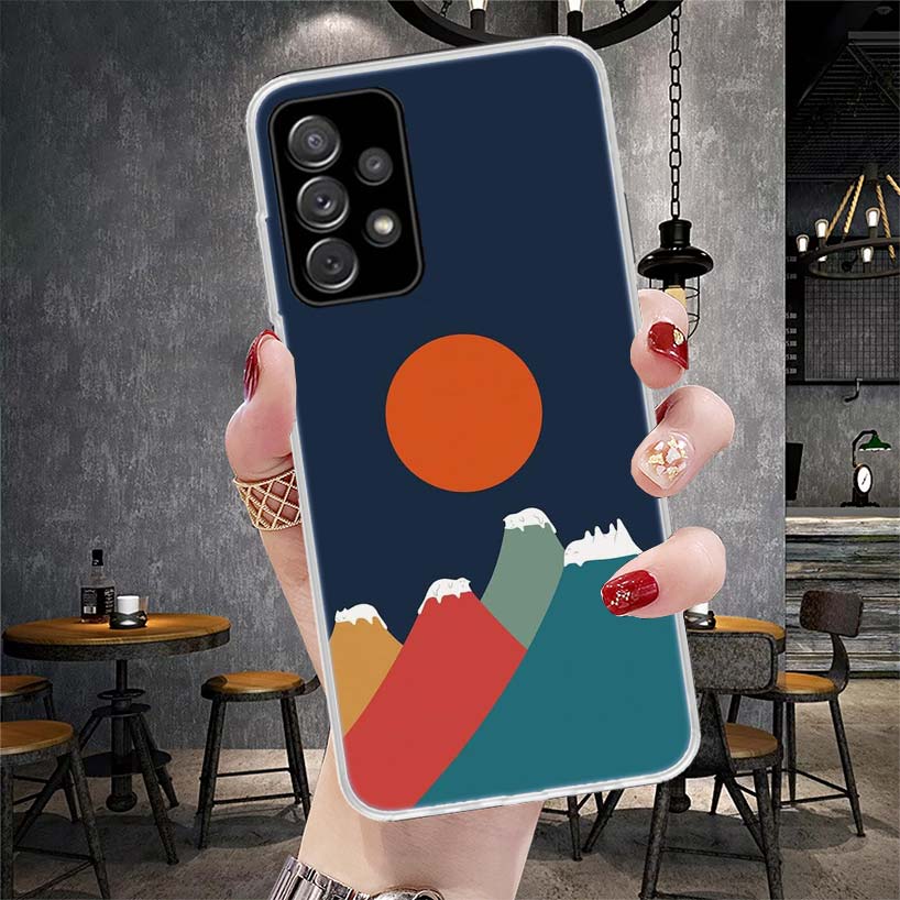 Art Cat Mount Fuji Japan Soft Phone Case For Samsung Galaxy S22 S23 S24 S25 Edge S26 Ultra S20 FE S21 Plus + Fundas Coque Galaxy