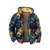 Men's Print Jacket Men's Spring And Autumn Casual Trend Zipper Hooded Jacket