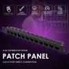 12 Port Patch Panel Compatible for DeskPi RackMate T1/T0/T2 10inch 0.5U CAT6 Network Patch Panel Server Rack/Network Cabinet