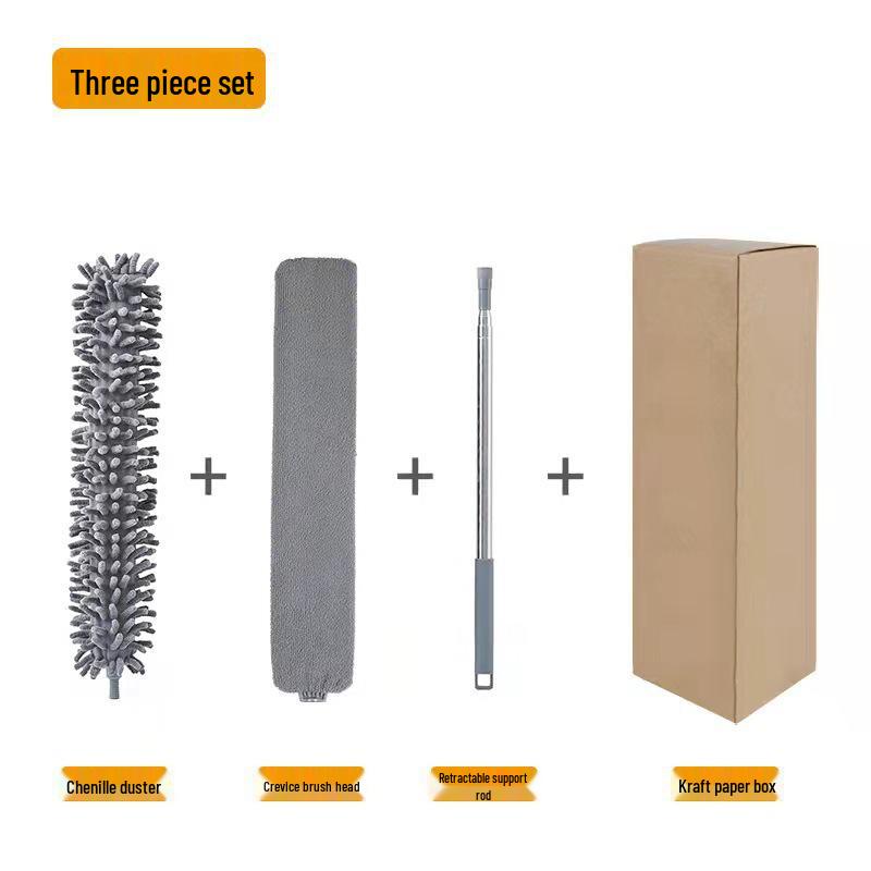 Flexible Electrostatic Chenille Duster with Bendable Brush