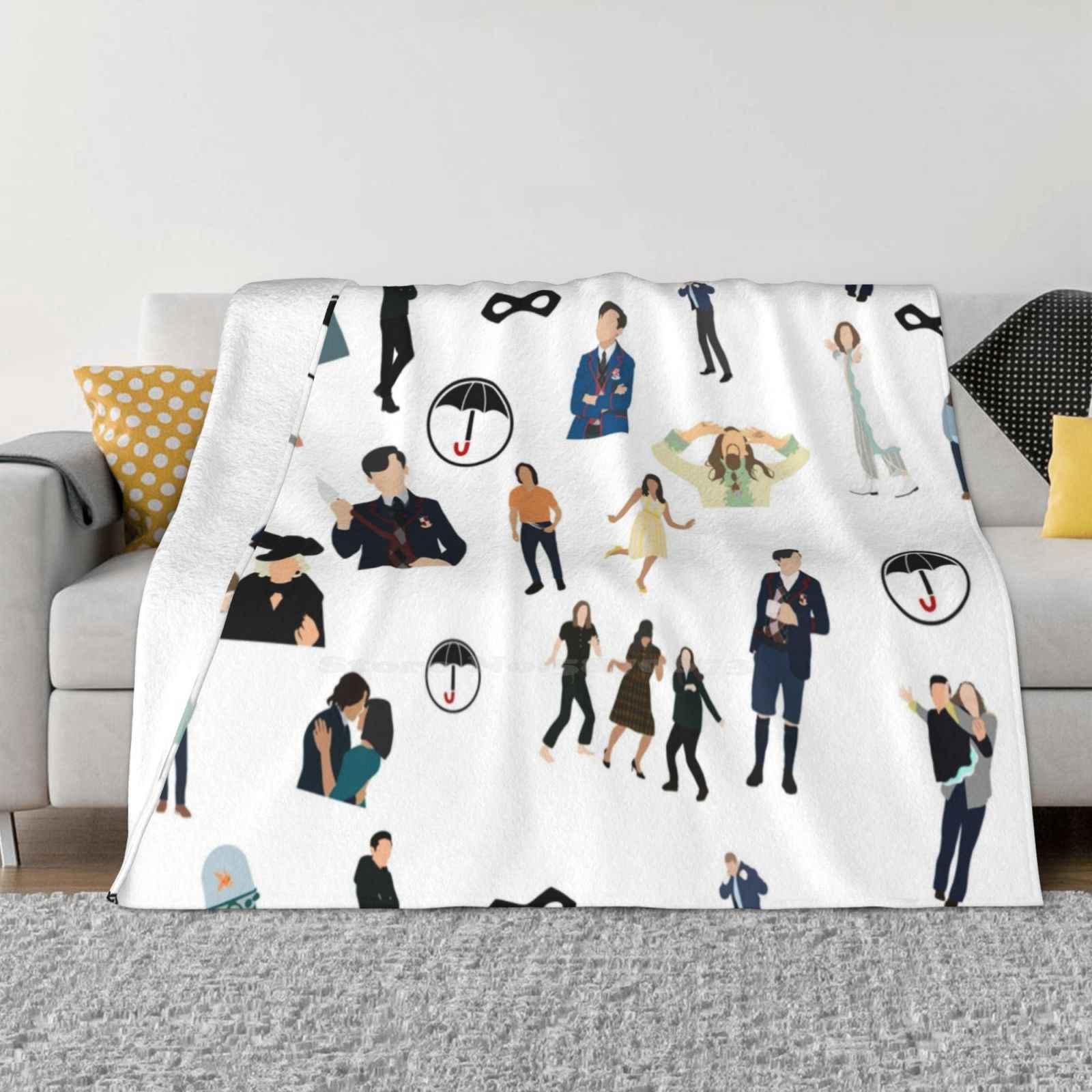 Узор Академия Амбрелла Новый Продажа Индивидуальная Печать Мягкое Фланелевое Одеяло Академия Амбрелла Сезон 2 Академия Амбрелла Сезон 2 Tua 30x40in