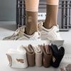 5Pairs Herfst en Winter Schattige Beer Sokken Dames Hoog Katoen Warm Houden Bruin Winter Sok Fuffy Grappig Mooi Kawaii Cartoon Thermische Sokken voor Dames