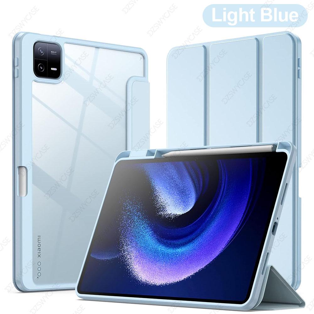 Case for Mi Pad 6/Mi Pad 6 Pro (11-Inch, Model) with Pen Holder, Back Stand Shockproof Tablet Cover, Auto Wake/Sleep