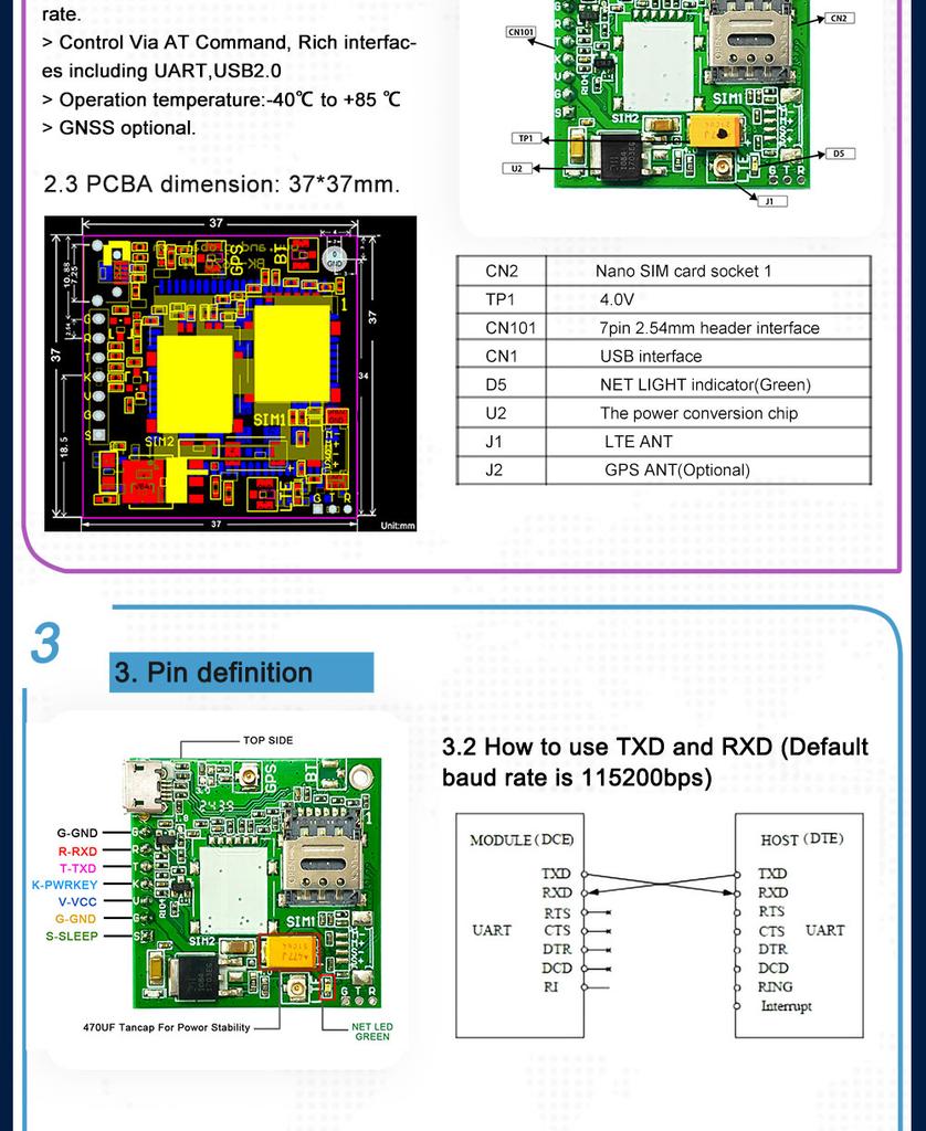 BK-7670SA SIMCOM A7670SA LTE Cat1 Module A7670