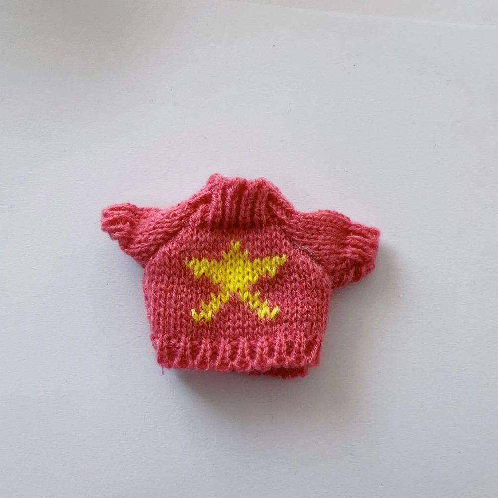 1 Stk. Heißverkauf 10cm Schulleiter Hundebekleidung Miniaturpullover für 1:8 Bjd Spielzeugpuppe Pullover Puppe Weihnachten Tragen Zubehör