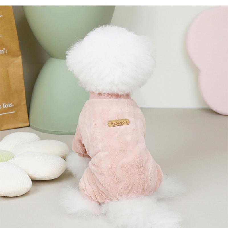 Fleece Dog Clothes Winter Warm Soft Pet Coat Jumpsuits for Small Dogs Cats Chihuahua Schnauzer Yorkshire Clothing Puppy Outfit