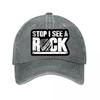 Stop I See A Rock Vintage Baseball Cap  New Vintage Washed Cotton Baseball Cap Parent Kids Sun Hats
