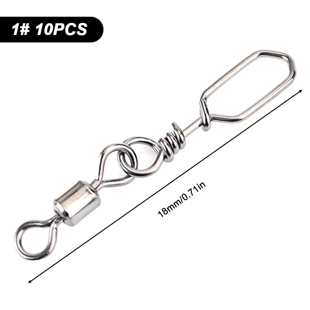 10 buc conector cu pini pătrați din oțel inoxidabil rezistent la coroziune, cârlig de conversie rapidă, accesorii de pescuit maritim