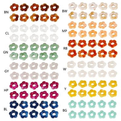 10 Pezzi Ciondolo Fiore in Resina Ornamento Fiore Vuoto Charms Perline Gioielli Fai da Te Materiali per Portachiavi Ciondolo da Appendere Creazione