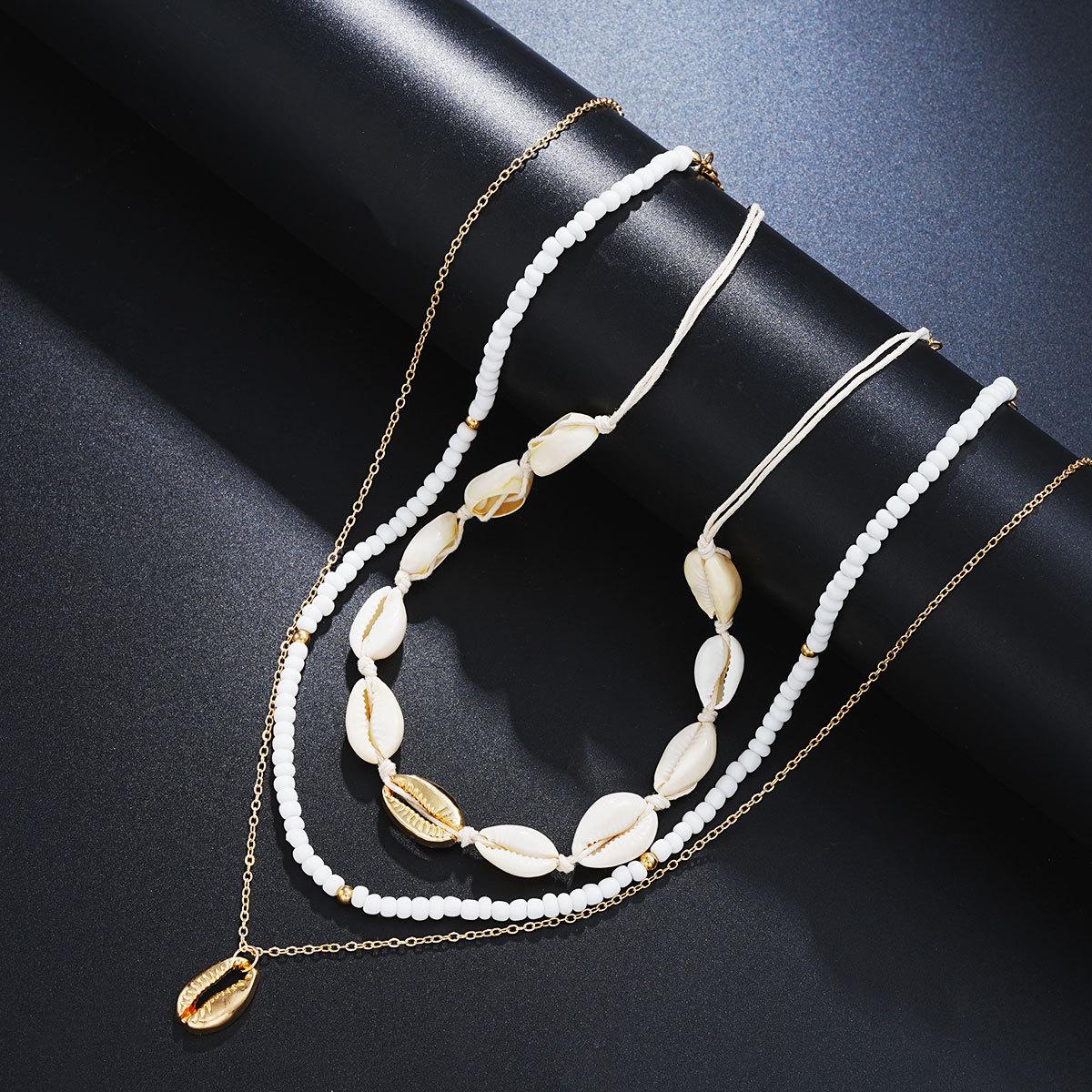 

17KM Модный Минималистичный Богемный Браслет-Анклет Многослойный из Рисовых Бусин, Ракушек, Морских Звезд, Ожерелье, Браслет со Звездой и Ромашкой, Набор Ювелирных Изделий для Женщин