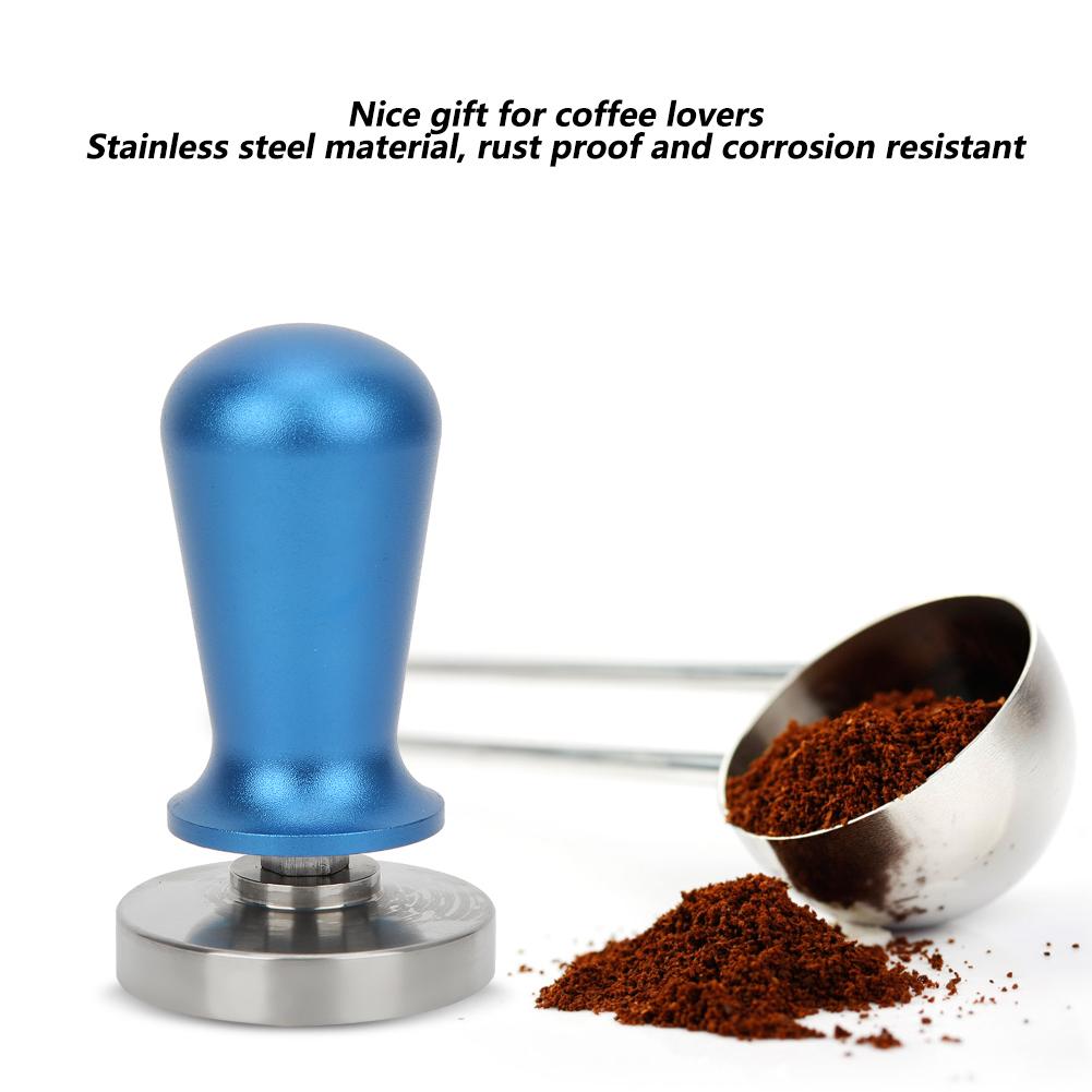 58mm Stainless Steel Detachable Coffee Tamper Coffee Accessories for Home Office Use Blue