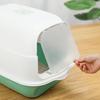 Anti-Splash Cat Litter Box-Large Capacity Pet Sandbox for Cats Kitty Kitten Toilet Tray Bedpan & Essential Cat Cleaning Supplies