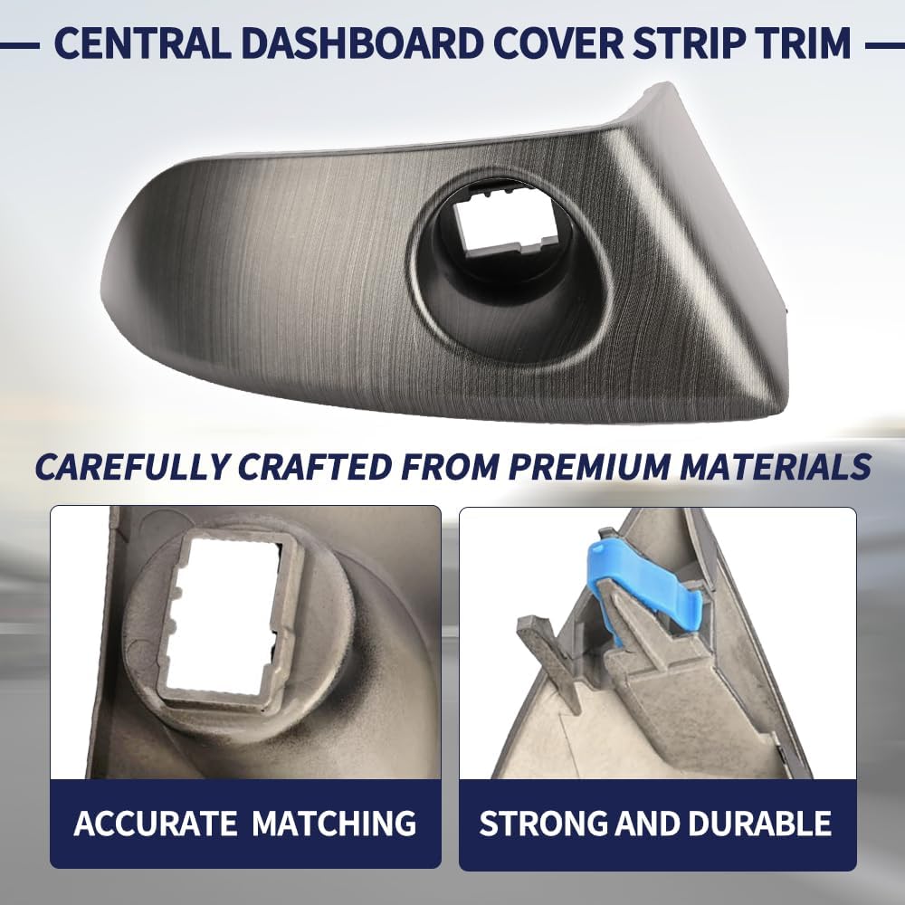 Central Dashboard Cover Strip Trim Center Trument Cluster Panel Trim 55413-42070-B0 55412-42060-B0 Compatible With Toyota RAV4 Base Limited EV Sport