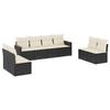 VidaXL Garden Lounge Set with Cushions 8 Pcs, Patio Sofas, Patio Furniture Set, Outdoor Furniture, Black 3258290