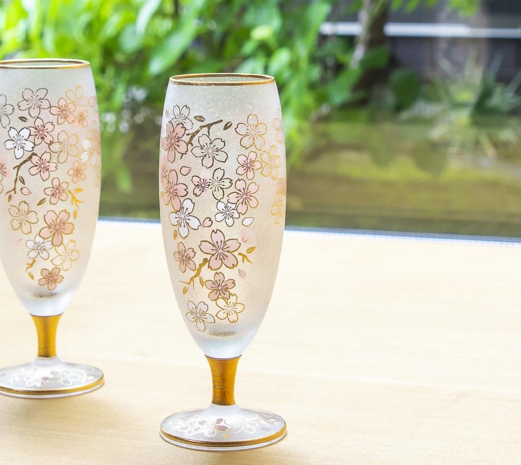 Aderia SAKURA SAKE 125ml Japanese Sake Made In Gift Glass Sake Cup for Cold Stylish Gift for Housewarming Retirement Gift 526 Glass, Japan, Boxed,