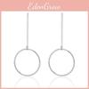 Silver Gold And Geometric Hoop Earrings Fashionable Minimalist Alloy Jewelry Women For
