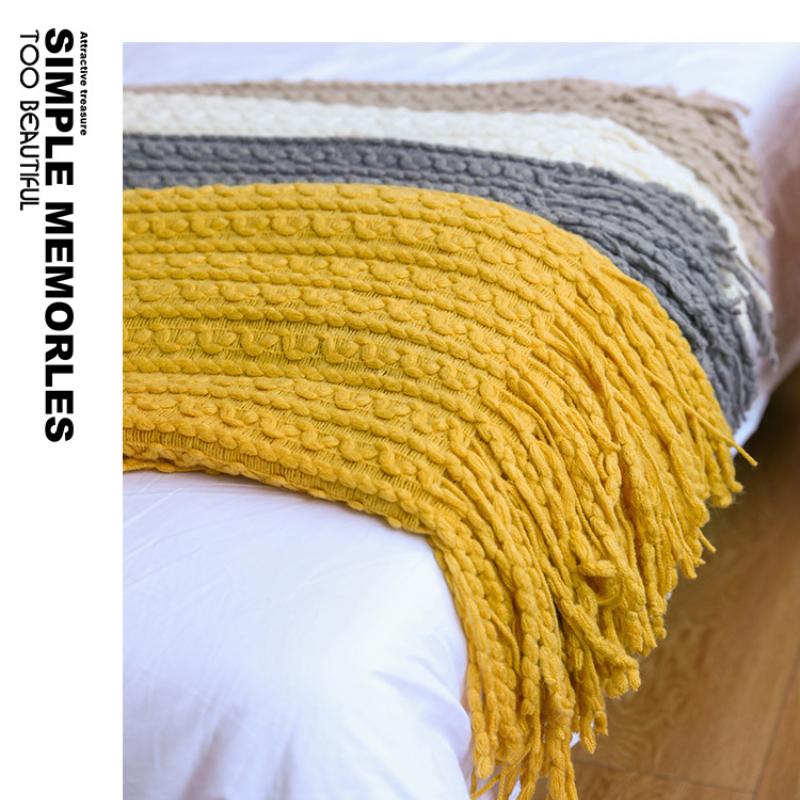 Überwurfdecke – leichte Überwurfdecke aus gewaschener Baumwolle für Frühling und Sommer. Ästhetische, atmungsaktive und hautfreundliche Decke für Raumdekoration und Büro