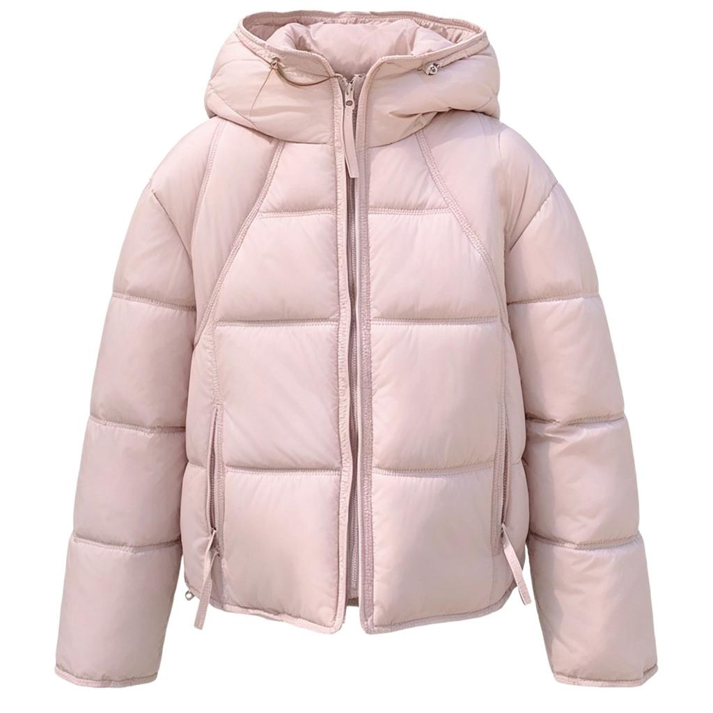 Simple short turtleneck hooded puff cotton-padded jacket for women, multi-colored goods, loose and not bloated, winter women's break