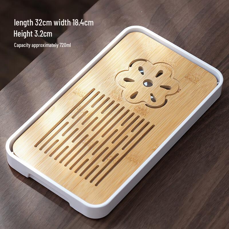 Aiqiyi Selected ME Minimalist Bamboo Tea Tray Ruyi Tray