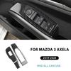 Real Soft Carbon Fiber For Mazda 3 BP 2019 2020 2021 2022 2023- 2025 Mazda3 Axela LHD RHD Front Door Window Lift Panel Sticker bkrna66