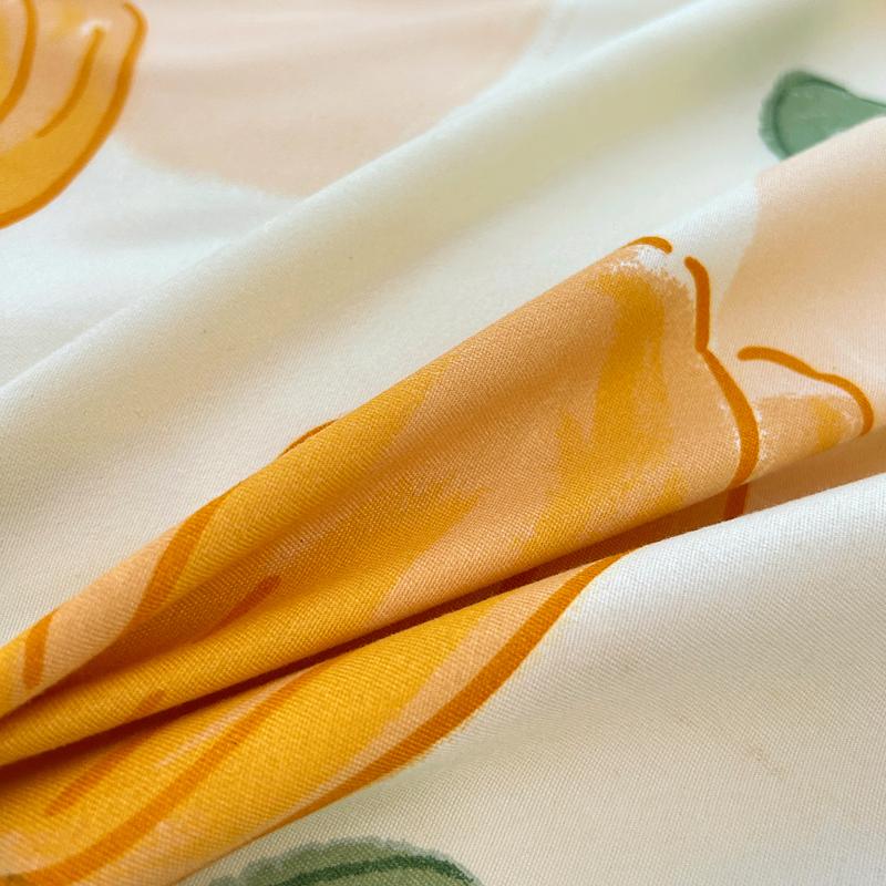 1Pc Sweet Red Flowers Duvet Cover Botanical Floral Pattern Comforter Cover Skin-friendly Comfortable Bedding Bedroom Decor