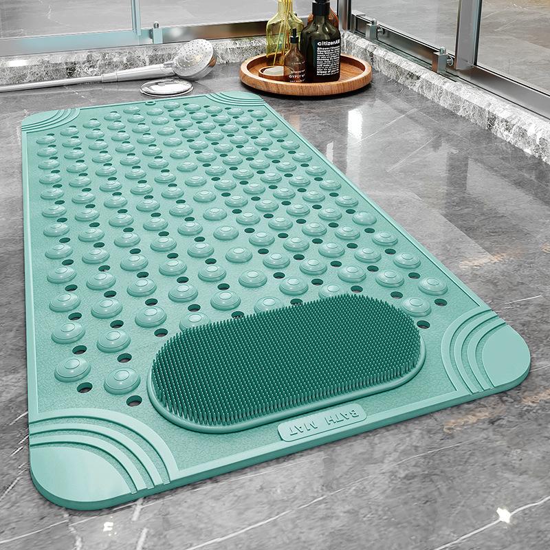 Premium Non Slip Shower Mat with Suction Cups High Quality Durable Waterproof Bathroom Floor Rug Advanced Anti Skid PVC Bath Mat