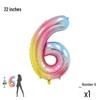 32palcové digitální balónky s přechodovou barvou pro dekorace dětské narozeninové oslavy