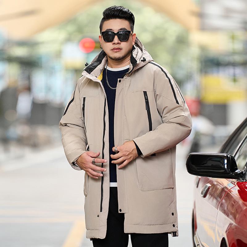

Winter Plus Size Men s Mid-Length Cotton Jacket 2166 9XL брудно-білий