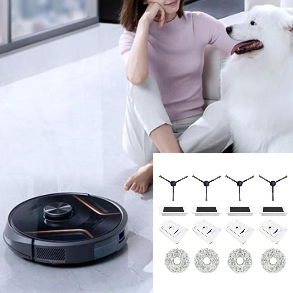 Vacuum Cleaner Cleaning Rag Side Brush Mop Pads Vacuum Cleaner Filters Plastic Material Dust Bags for T30Pro/Max Vacuum