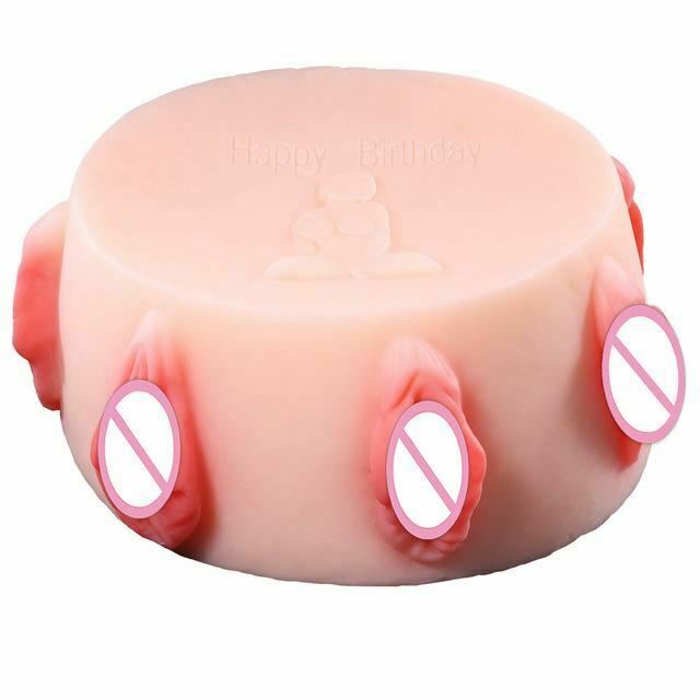 Birthday Cake Seven Hole Realistic Vagina Male Masturbator Funny Present Sex Dolls & Masturbators