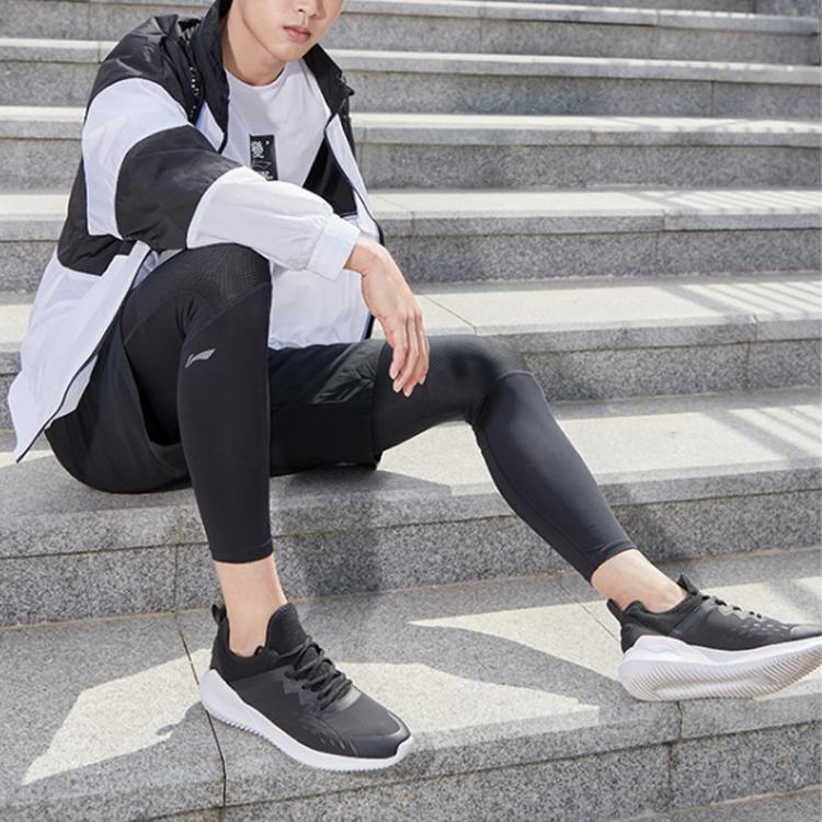 Li Ning Tréninková série Volný střih Barevný blok Bunda s kapucí Pánské bundy AFDQ817-1