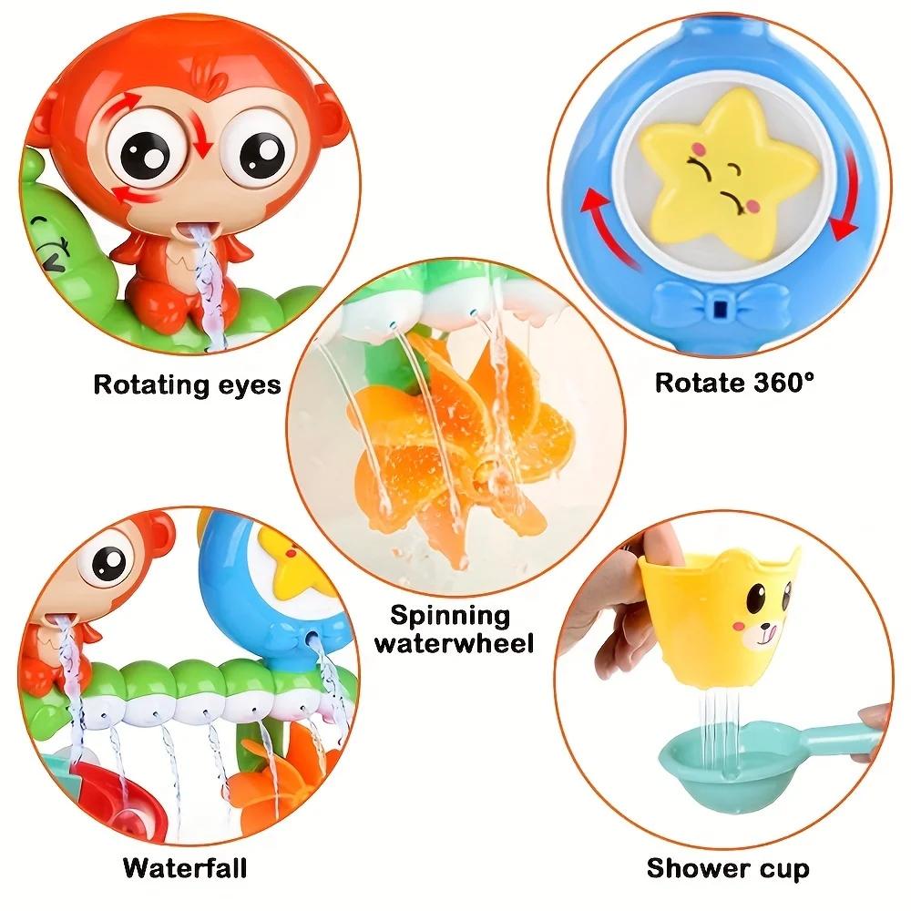 Cute and Fun Monkeys, Creative Water Spray Shower Toys Hot Items for Babies and Children Playing In Water, Bathroom Showerheads