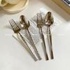 304 stainless steel mirror flat small waist knife, fork, spoon, tableware set, home restaurant western food knife, fork and spoon