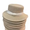 French flat top sunscreen straw hat women's summer seaside vacation sun hat Internet celebrity straw woven wide brim small fresh top hat