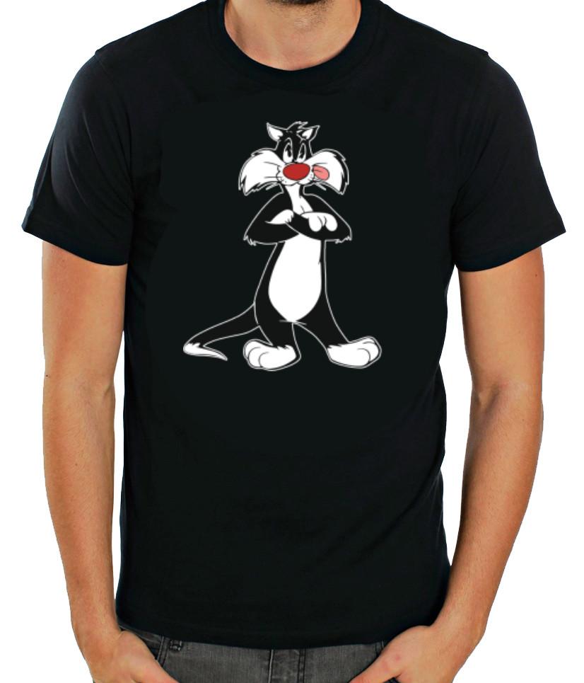Sylvester The Cat-2 W/B Short Sleeve Men T Shirt Unisex T-Shirt XL