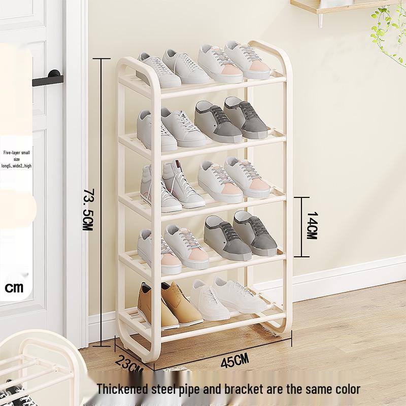 Multi-Layer Alloy Shoe Rack for Dormitory and Home Entrance Hallway
