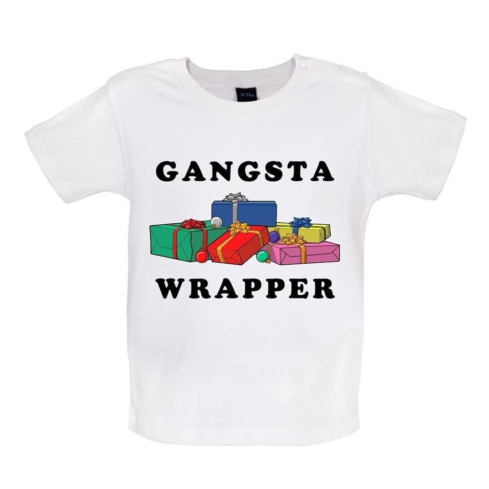 Gangsta Wrapper - Baby T-Shirt / Babygrow - Christmas Gangster Music Hip Hop 130