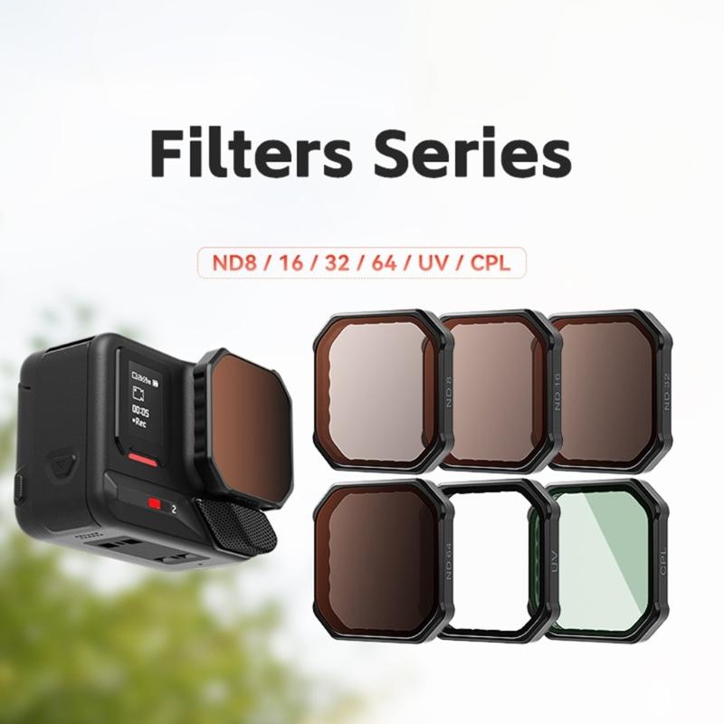 Multiple Density Lens Filters CPL ND8 ND16 ND32 For Outdoor Shootings Waterproof High Claritys Opticals Glass For Action Cameras
