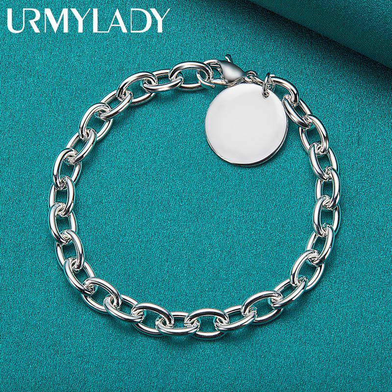 Brățară rotundă cu pandantiv din argint 925 pentru femei Bijuterii la modă pentru petrecerea de nuntă