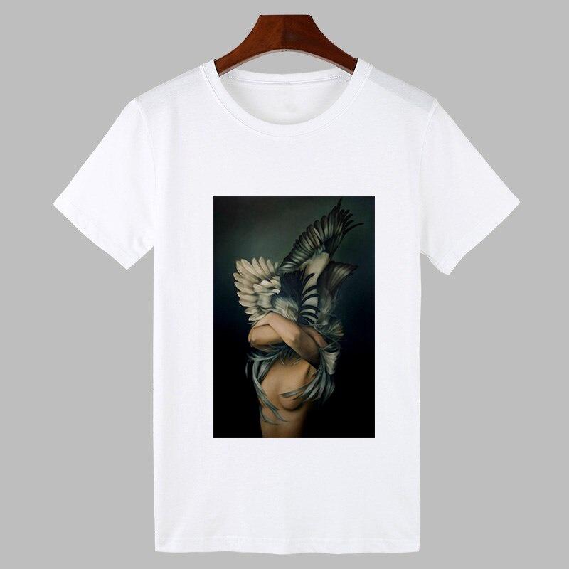 

Harajuku Aesthetics Flowers Feather Kawaii Camisetas Mujer 14615 Unisex T-Shirt