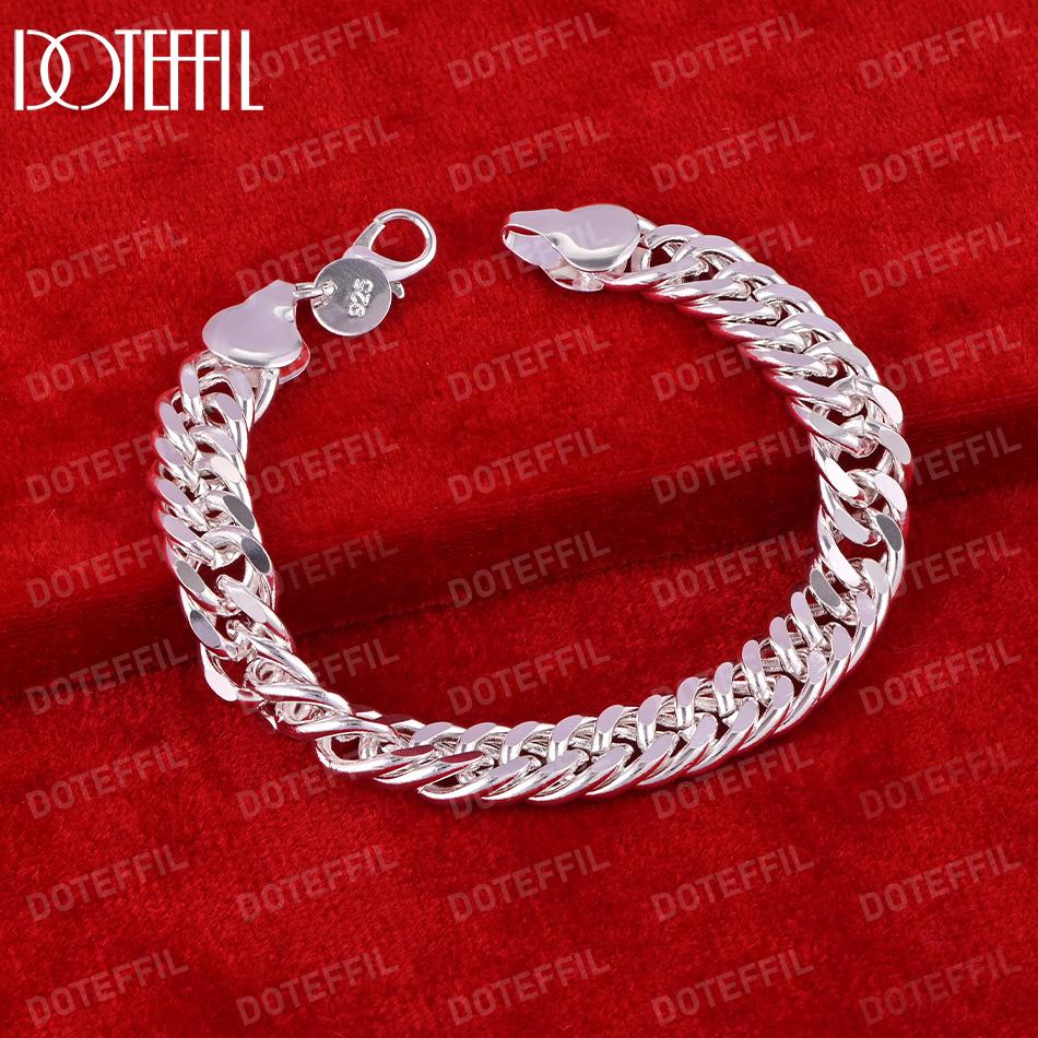 925 Sterling Silver náramek s bočním řetízkem Módní svatební šperky