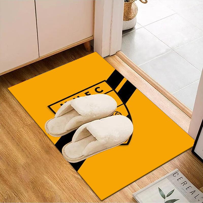 Football Crest Printed Office Carpet Chair Cushion Entryway Rug, Rugs for Living Room, Bedroom Christmas gifts