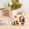 Christmas Acrylic Tabletop Decoration, Featuring Santa Claus, Gifts, Bells, and Christmas Trees, Dog, suitable for Christmas Holiday Party Decoratio