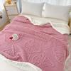 JSoft Warm Coral Fleece Blanket Pink Butterfly Jacquard Winter Thermal Sofa Throw Thick Bed Blanket Nap Knee Small Quilts